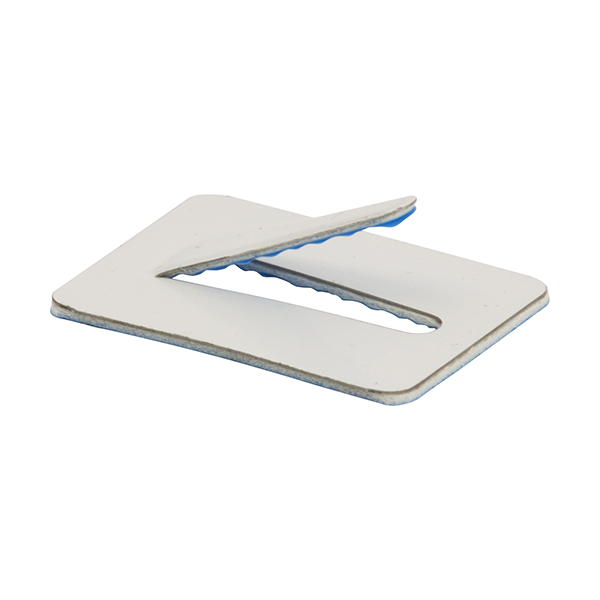 Cable Clips S/A Metal White Fin Large Pack of 25