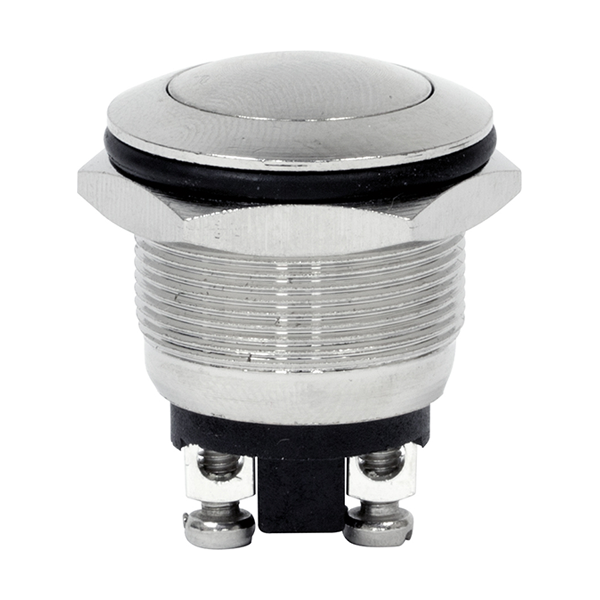 12V Push On Button Switches - Brass Pack of 5