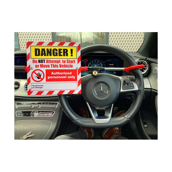 EV Steering Wheel Lockout & Sign Qty 1