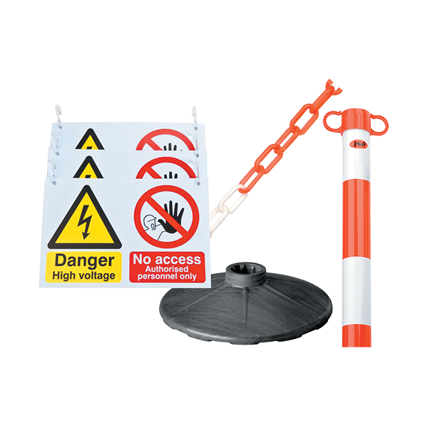 EV Sign, Posts & Chain Kit Bundle Qty 1 Kit