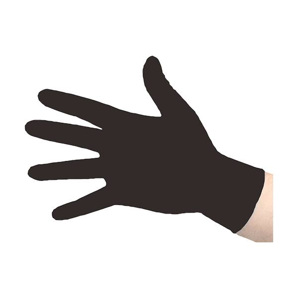 OnHand Black Nitrile Gloves - L Qty Box of 100