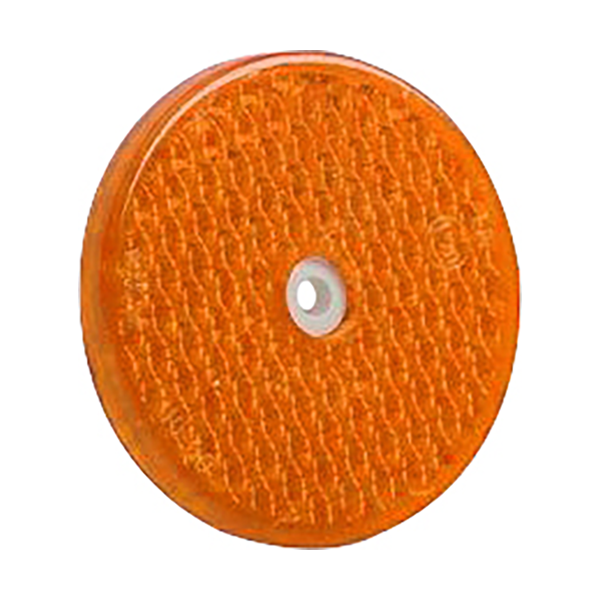 Round Reflector Amber Qty 2