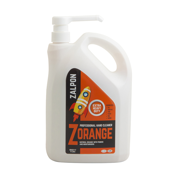 ZALPON 'Zorange' Orange Pumice Gel 4 Ltr Pump Qty 4