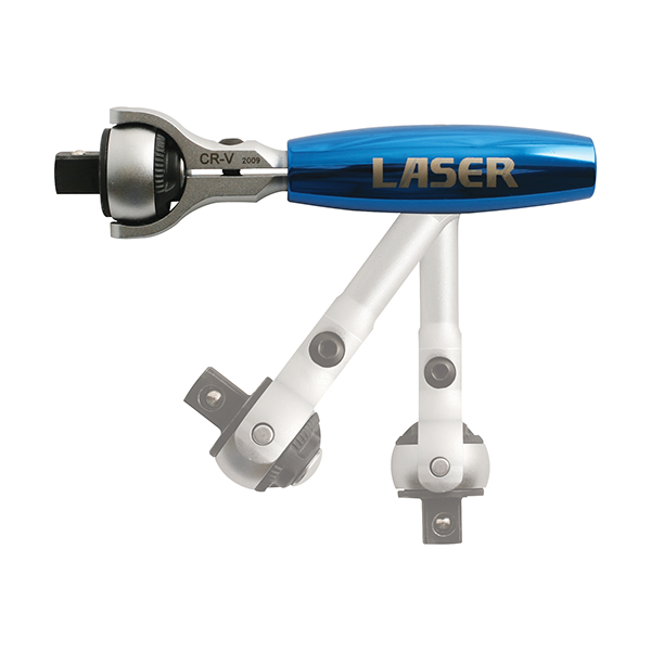 LASER 3/8" Drive Swivel Head Ratchet Qty 1