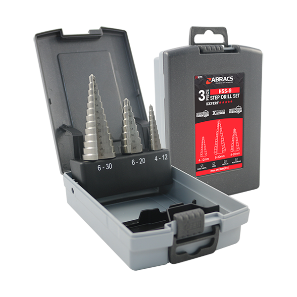 ABRACS HSS Step Drill Set 3pc Qty 1 Kit